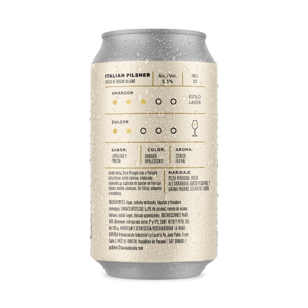 Cerveza Birra Perugia Lata - 355ml