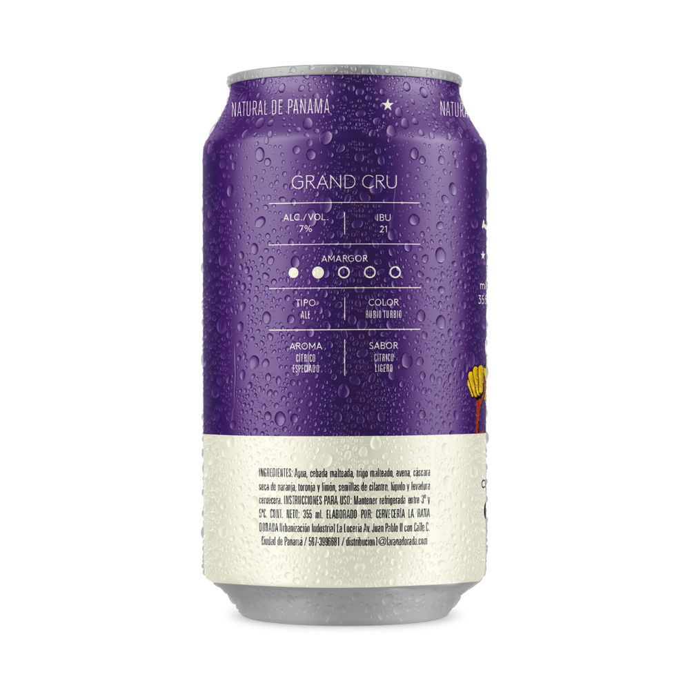 Cerveza Grand Cru Lata - 355ml - La Rana Dorada