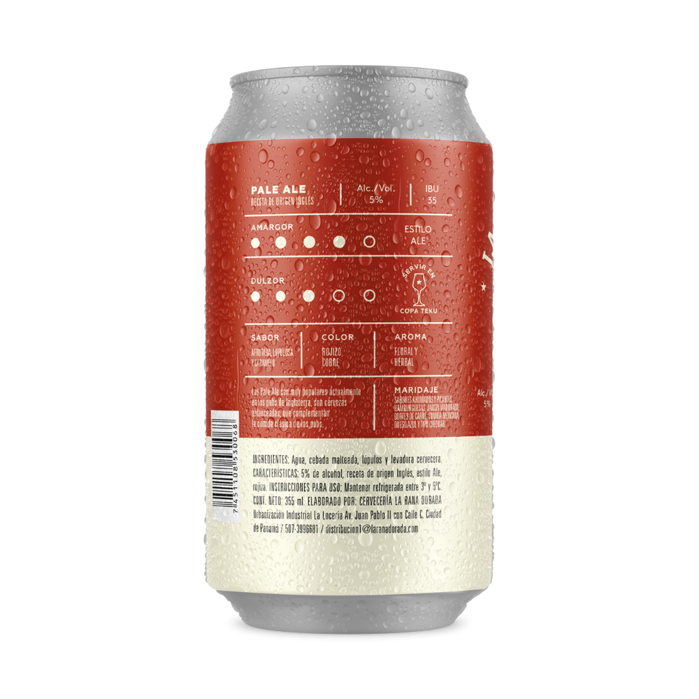 Cerveza Pale Ale Lata - 355ml - La Rana Dorada