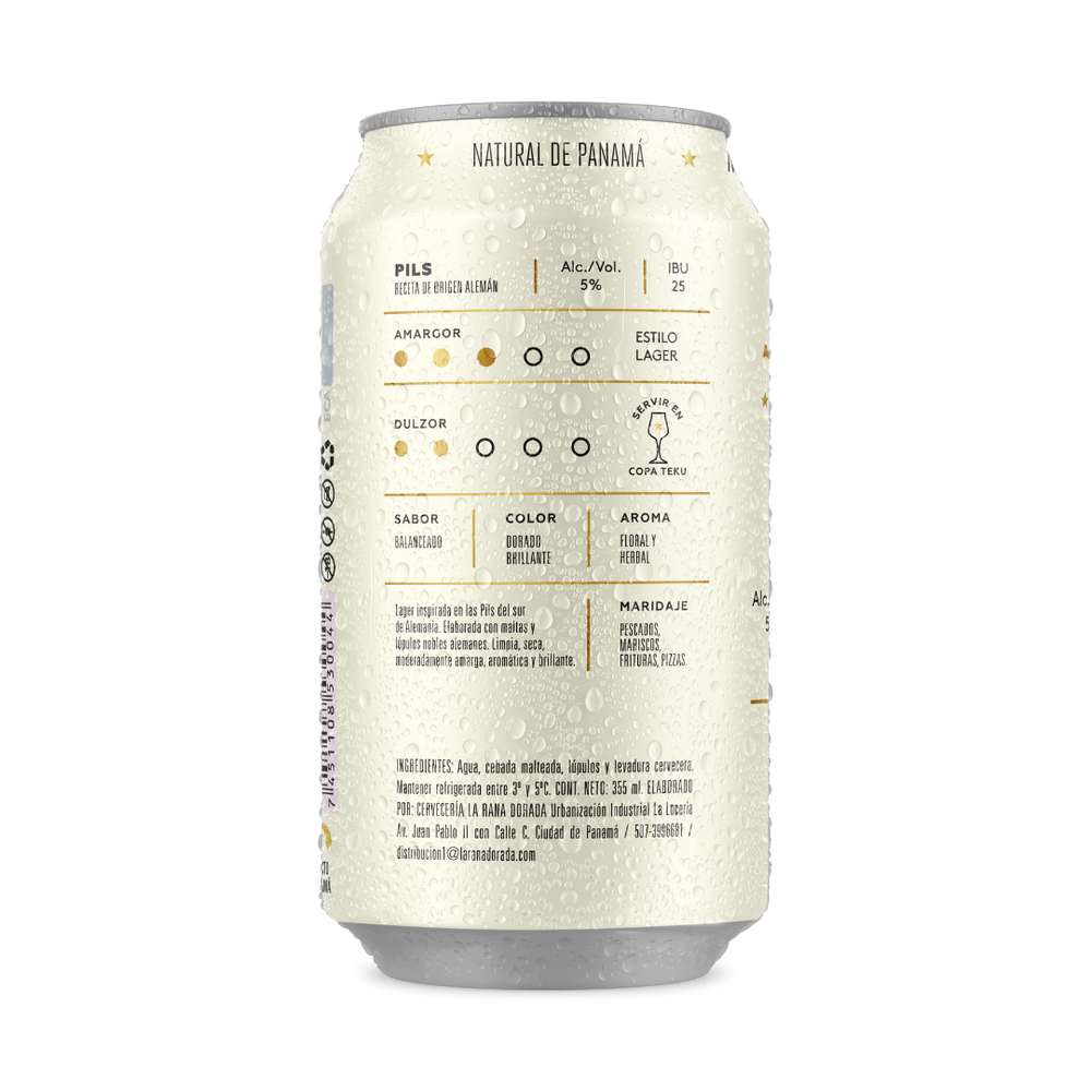 Cerveza Pils Lata - 355ml - La Rana Dorada