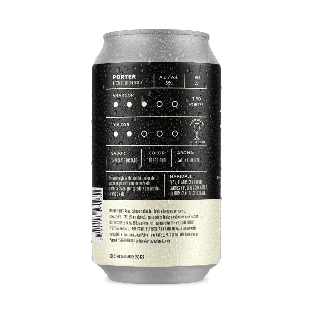 Cerveza Porter Lata - 355ml - La Rana Dorada